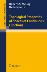 Topological Properties Of Spaces Of Continuous Functions