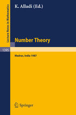 Number Theory, Madras 1987