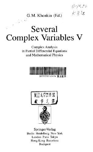 Several Complex Variables V