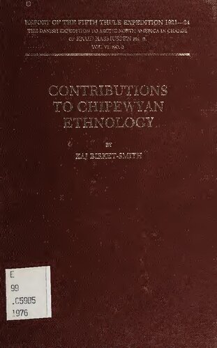 Contributions to Chipewyan Ethnology