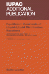 Equilibrium Constants Of Liquid Liquid Distribution Reactions