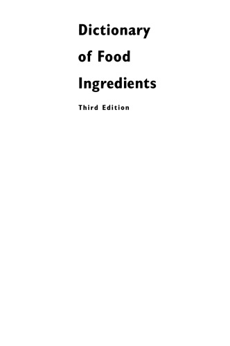 Dictionary of Food Ingredients