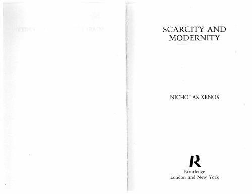 Scarcity And Modernity