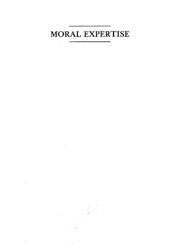 Moral Expertise