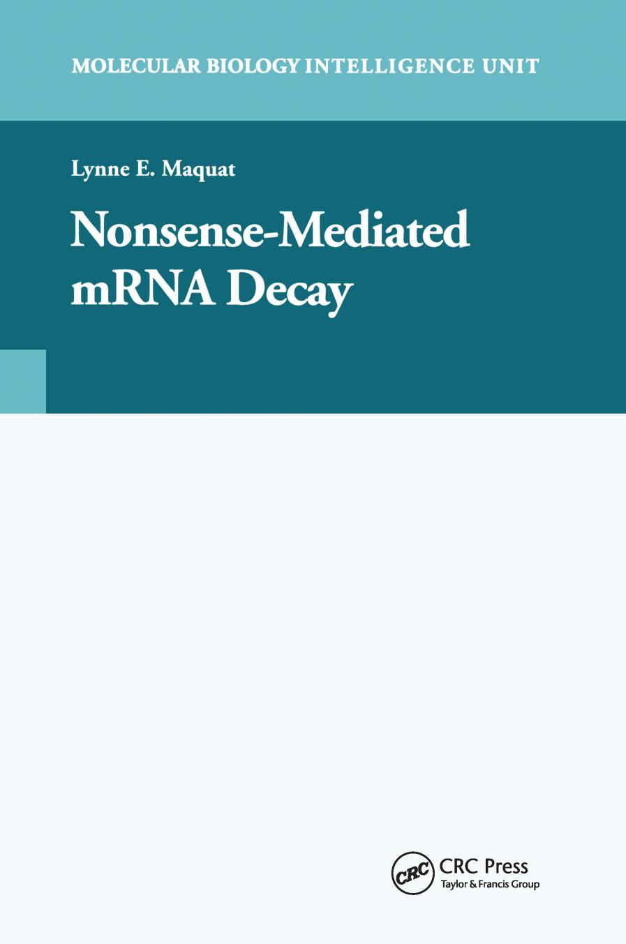 Nonsense-Mediated mRNA Decay