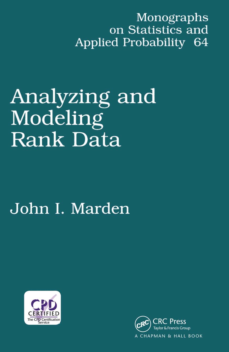 Analyzing and Modeling Rank Data