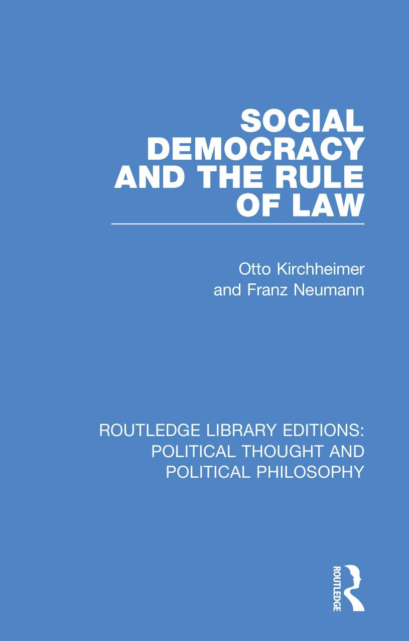 SOCIAL DEMOCRACY AND THE RULE OF LAW.