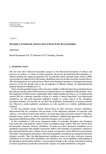 The Chemical Physics of Solid Surfaces, Volume 11