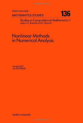 Nonlinear Methods In Numerical Analysis