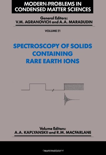 Spectroscopy Of Solids Containing Rare Earth Ions