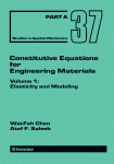 Constitutive Equations For Engineering Materials