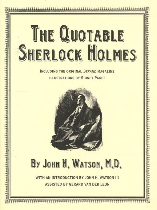 The Quotable Sherlock Holmes