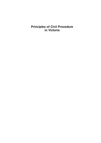 Principles of civil procedure in Victoria