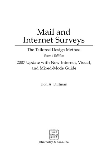 Mail and Internet Surveys