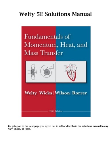 Fundamentals of Momentum, Heat, and Mass Transfer