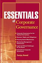 Essentials of Corporate Governance