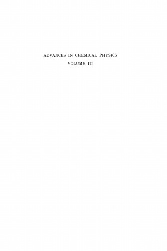 Advances in chemical physics / Volume 3.