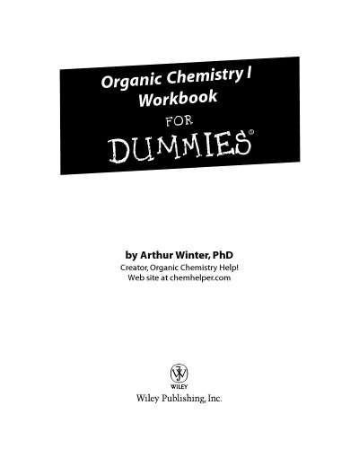 Organic Chemistry I Workbook For Dummies