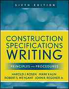 Construction Specifications Writing