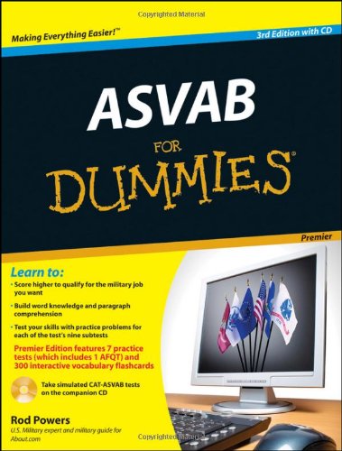 ASVAB for Dummies, Premier Edition [With CDROM]