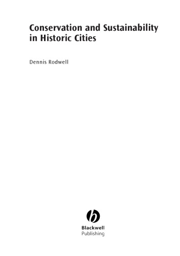 Conservation and sustainability in historic cities