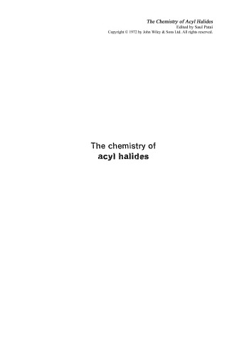 The chemistry of acyl halides