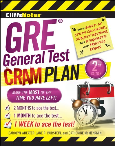 CliffsNotes GRE General Test Cram Plan 2nd Edition