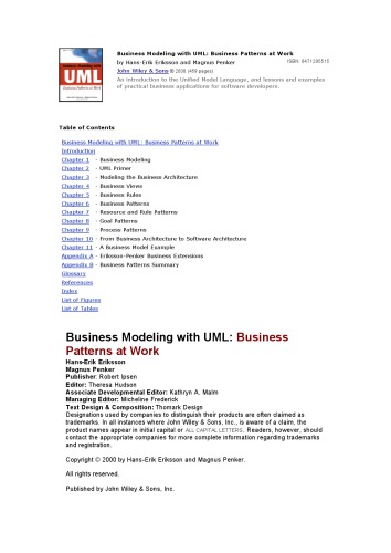 Business Modeling with UML