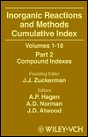 Inorganic Reactions and Methods, Cumulative Index, Part 2