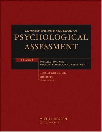 Comprehensive Handbook of Psychological Assessment, Volume 1