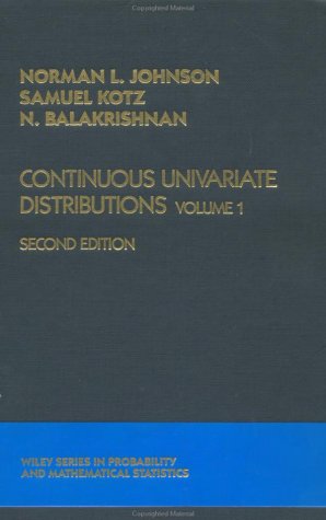 Continuous Univariate Distributions, Vol. 1