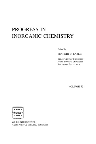 Progress in Inorganic Chemistry, Volume 55