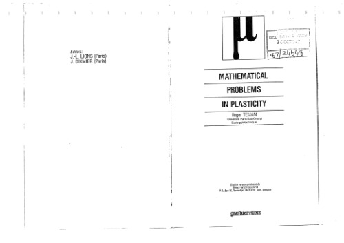 Mathematical Problems in Plasticity