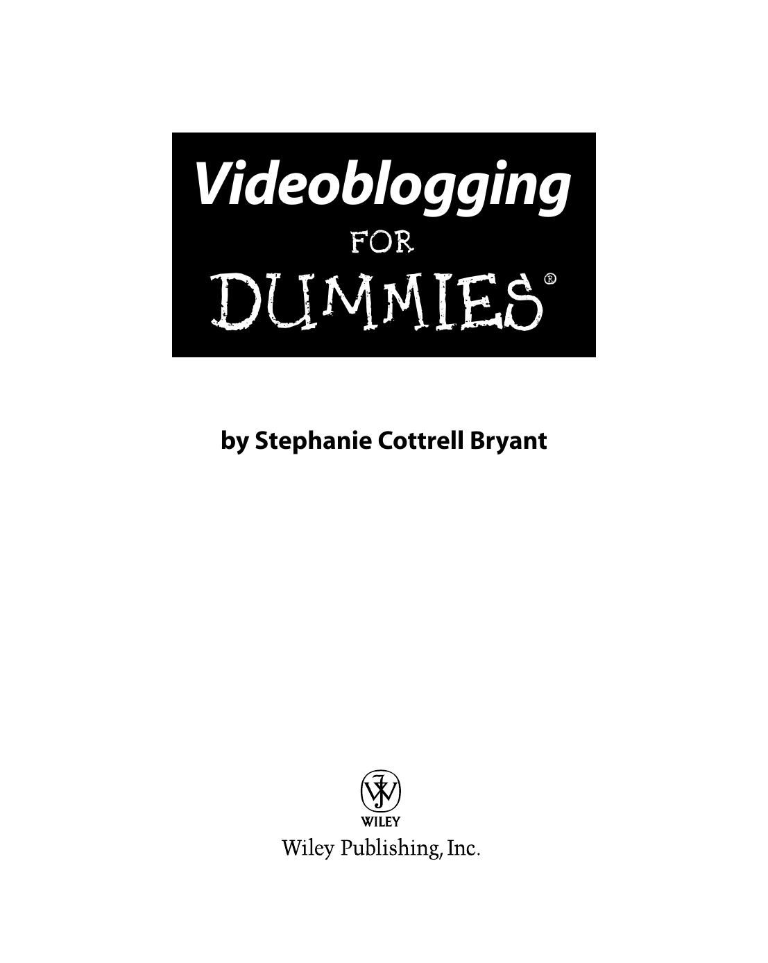 Videoblogging for Dummies