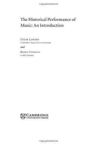 The historical performance of music : an introduction