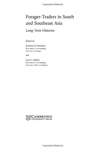 Forager-traders in south and southeast Asia : long-term histories