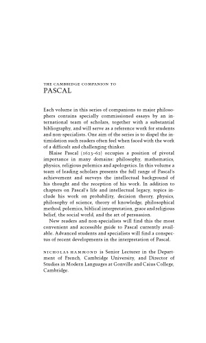 The Cambridge companion to Pascal