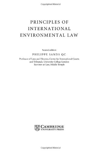 Principles of International Environmental Law