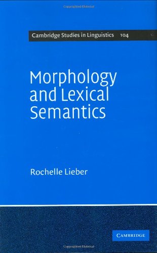 Morphology and Lexical Semantics