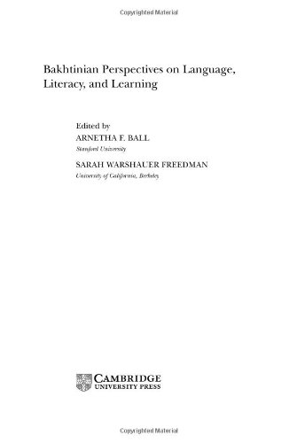 Bakhtinian Perspectives on Language, Literacy, and Learning