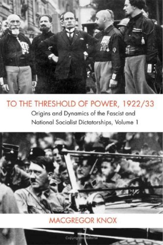 To the Threshold of Power, 1922/33