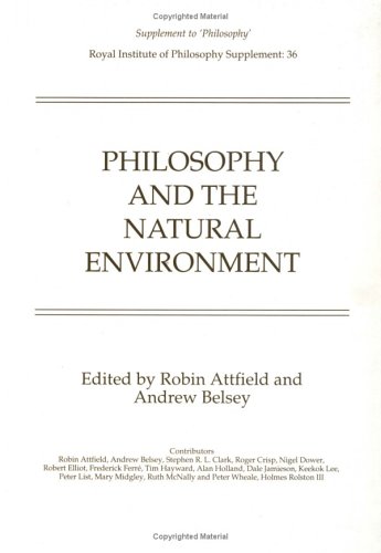 Philosophy and the Natural Environment