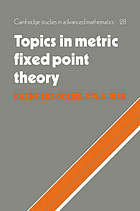 Topics in Metric Fixed Point Theory