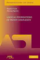 Logical Foundations of Proof Complexity