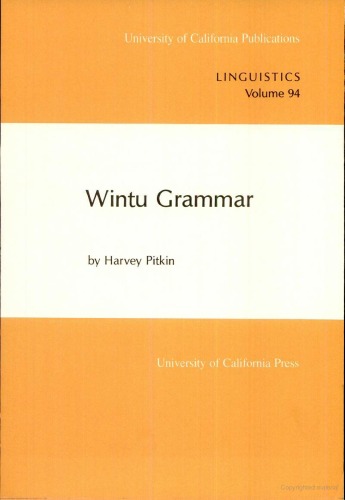 Wintu Grammar