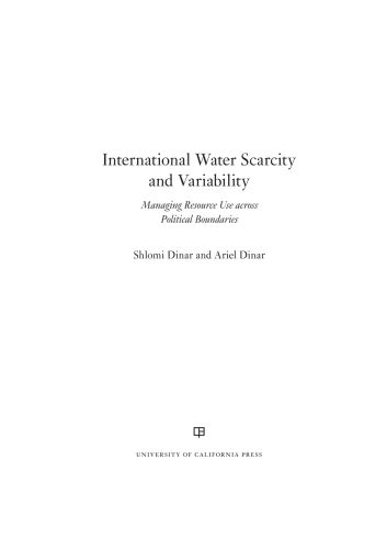 International Water Scarcity and Variability