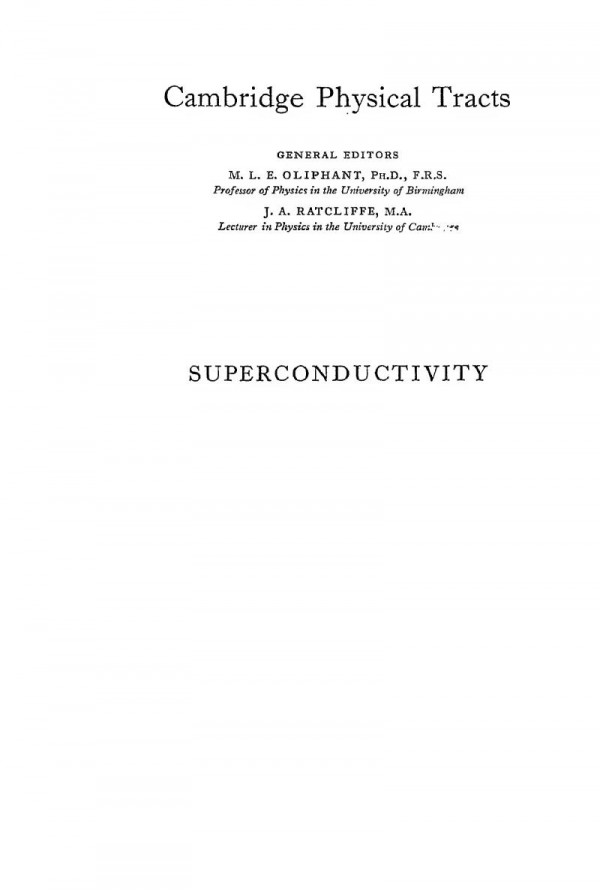 Superconductivity