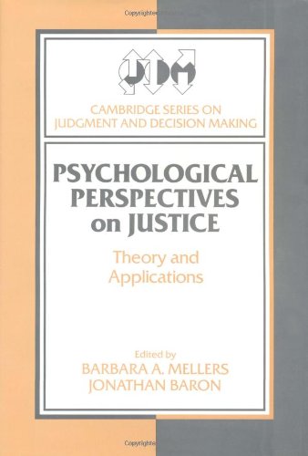 Psychological Perspectives on Justice