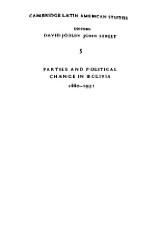 Parties and Political Change in Bolivia