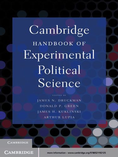 Cambridge Handbook of Experimental Political Science